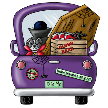 Halloween Sign, Vampire Truck Sign, Vampire Sign, wood sign, PCD-W-044 - DecoExchange®